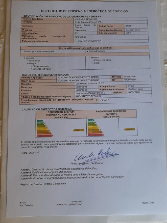 דירות סנטה מרתה דה טורמס Alameda Del Tormes מראה חיצוני תמונה